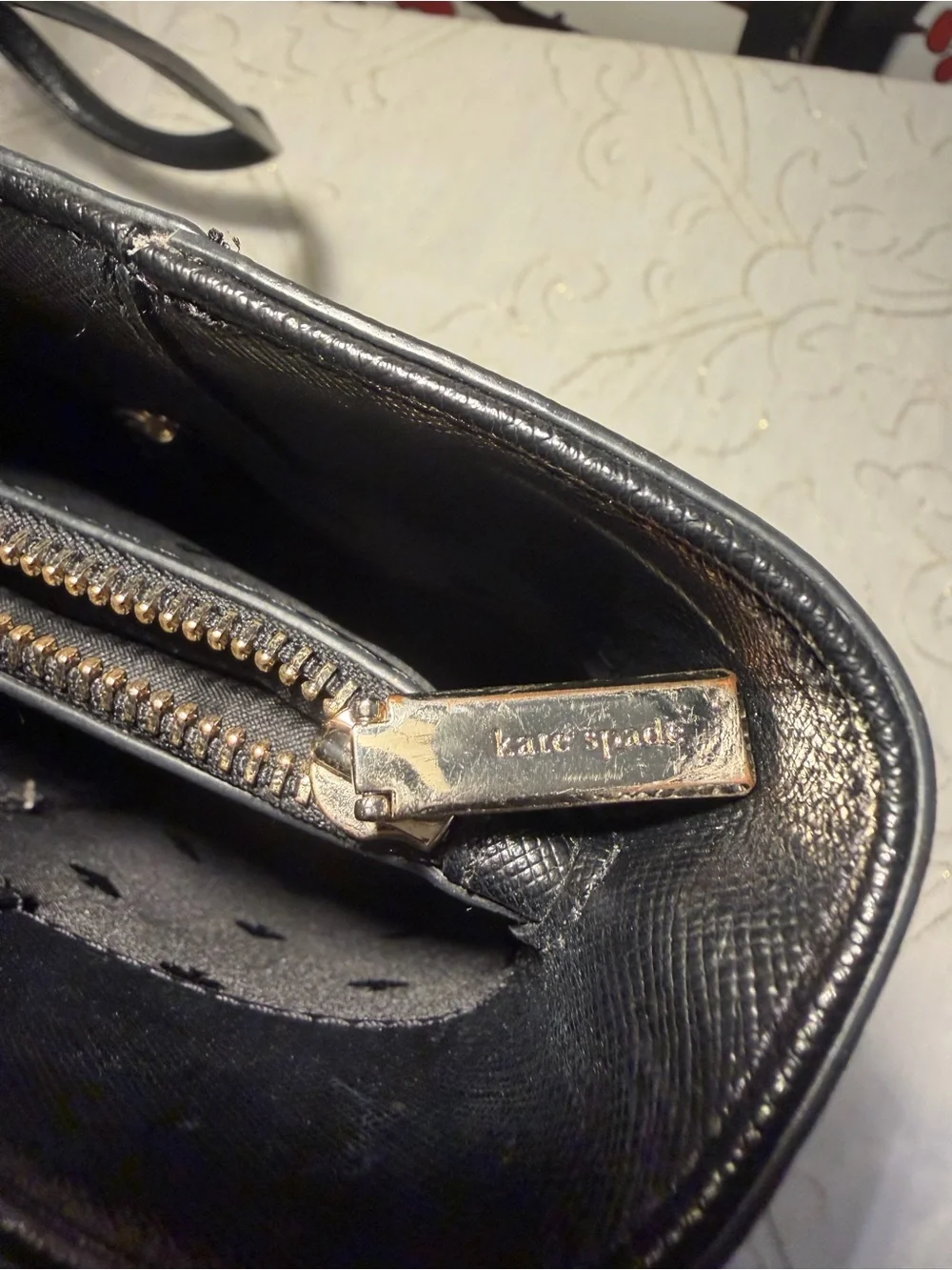 kate spade Black Saffiano Leather Tote